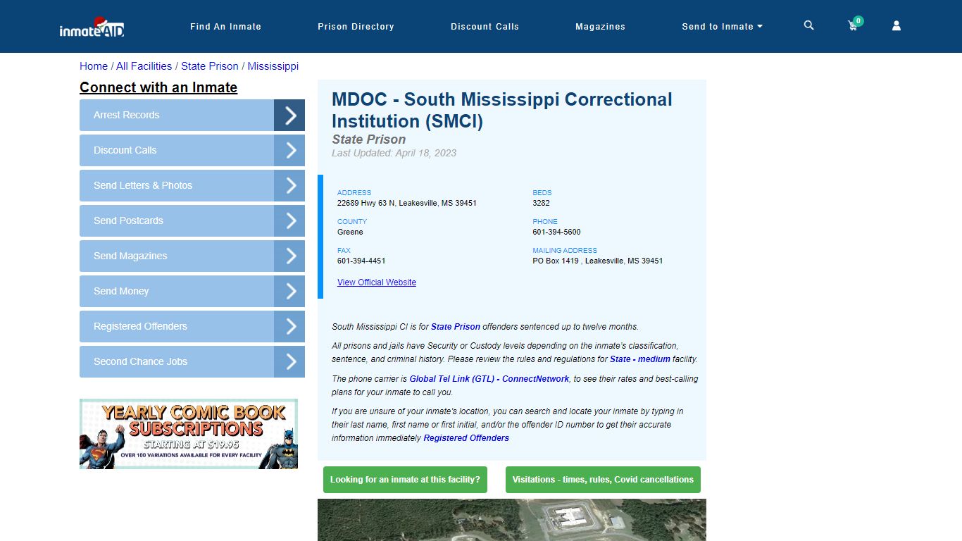 MDOC - South Mississippi Correctional Institution (SMCI) & Inmate ...